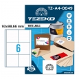 Tezekok TZ-0049 eikett címke