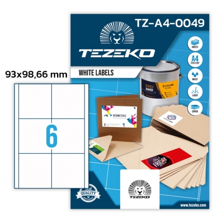 Tezekok TZ-0049 eikett címke