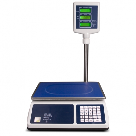 ACS-E tornyos 15 kg  mérleg szemből