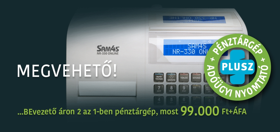 Pénztárgép és adóügyi nyomtató egyben!